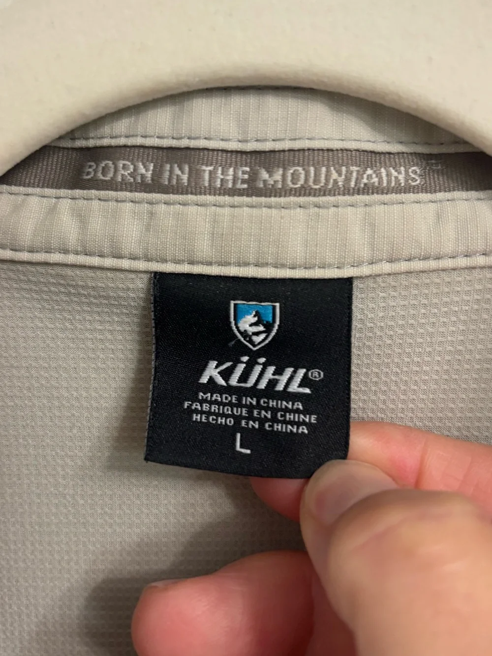 Kuhl Men's Lightweight Button-Front Utility Shirt Light Beige Large Outdoor